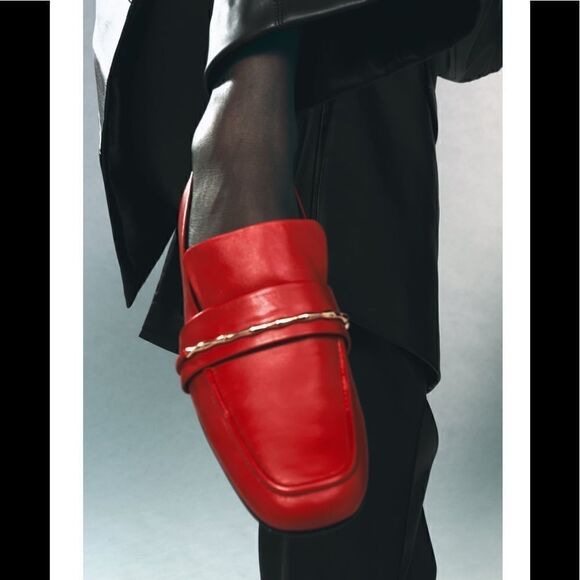 NWT Zara Leather Loafers  - Picture 6 of 11